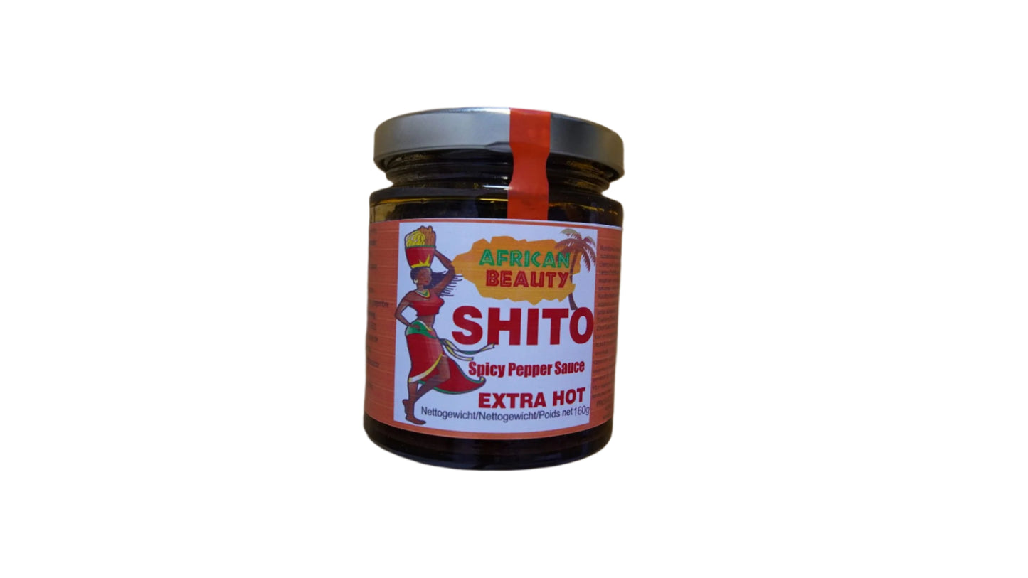 original shito sauce from Ghana in oba africna store, shito padažas iš Ganos, extra hot