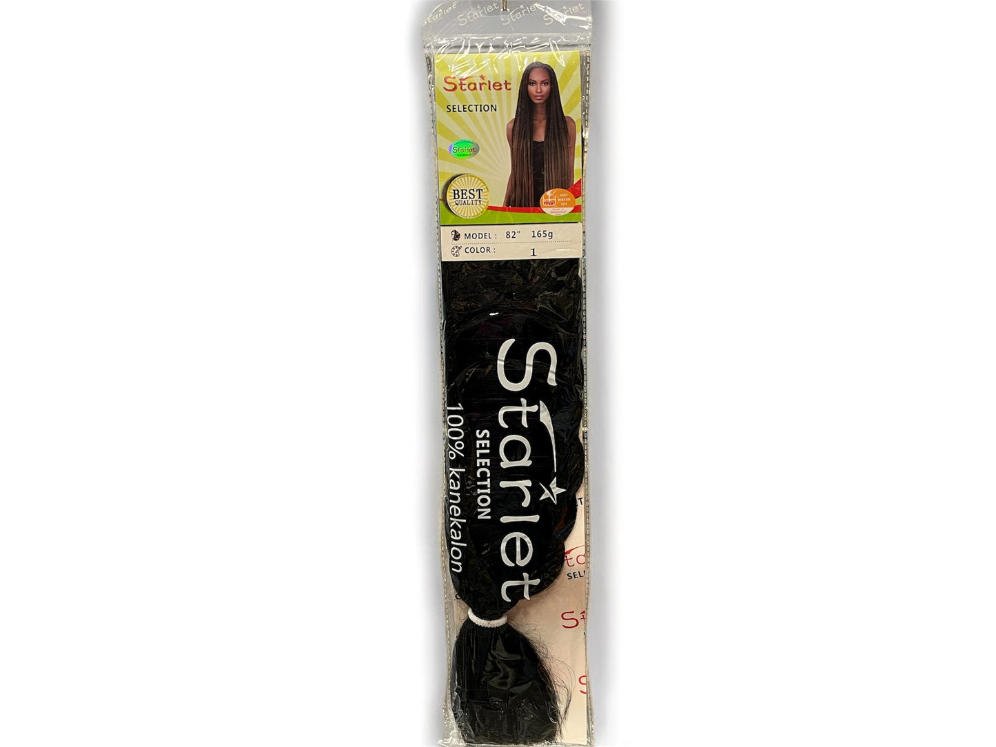 Starlet hair extensions 100% kanekalon model 82; color #1 165g