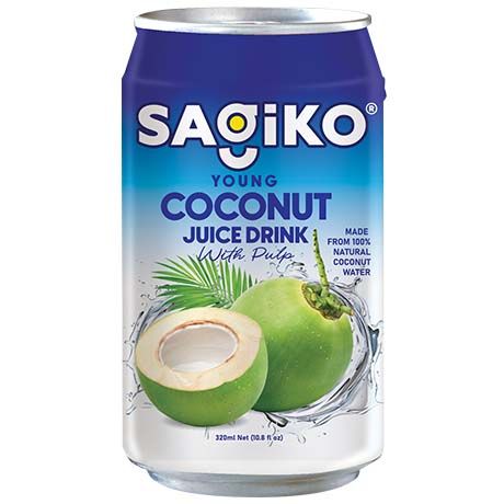 Young Coconut Drink with Pulp 320ml - SAGIKO