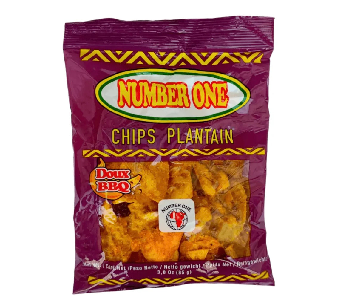 Number one chips plantain BBQ 85g