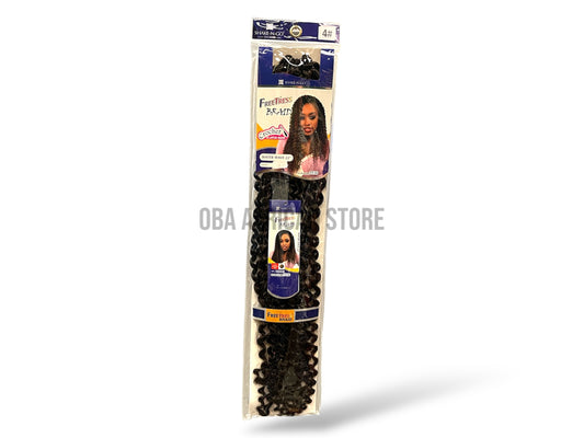 #4 - Black Freetress Braid Crochet & Hook Water Wave Hair Extensions